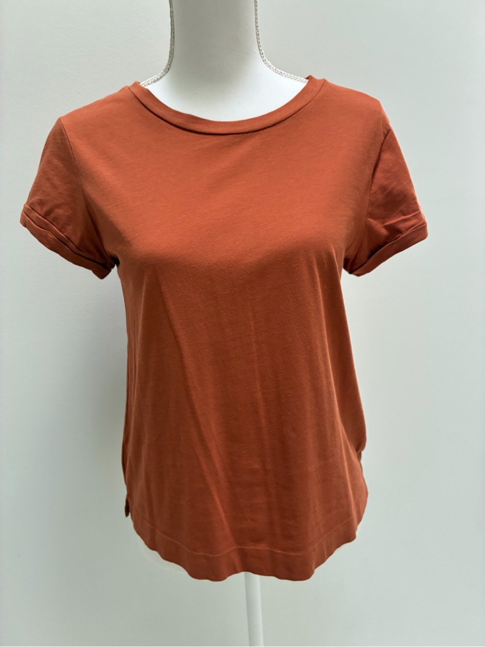 LOFT Short-Sleeve Tee in Rust Orange